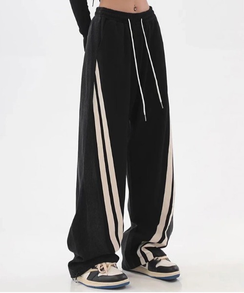 「BARELY BLUE」 イージーパンツ S ブラック レディース_画像9