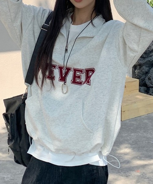 「SpRay」 プルオーバーパーカー FREE ネイビー レディース_画像4