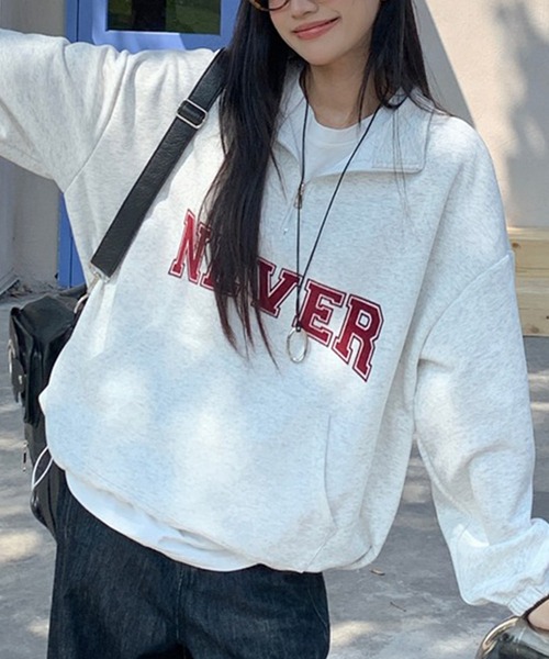 「SpRay」 プルオーバーパーカー FREE ネイビー レディース_画像6