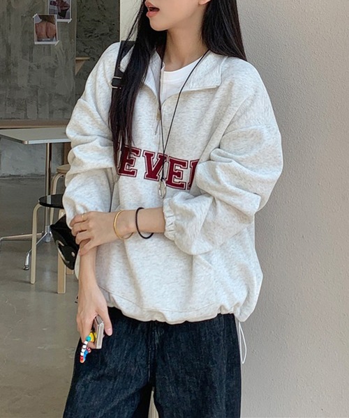 「SpRay」 プルオーバーパーカー FREE ネイビー レディース_画像7