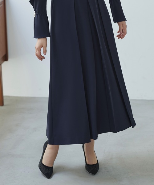 RUIRUE BOUTIQUE（ルイルエブティック） 長袖ワンピース L ネイビー