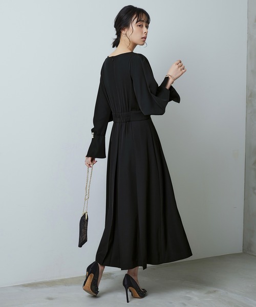 RUIRUE BOUTIQUE（ルイルエブティック） 長袖ワンピース L ネイビー