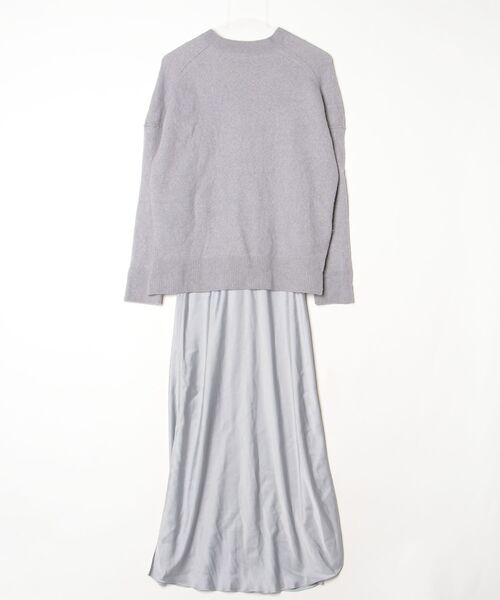「ALLSAINTS」 コンビワンピース X-SMALL シルバー レディース_画像2