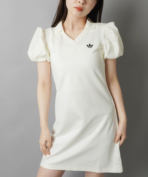 新品⛳️アディダス S 上下 パンチング セットアップ 半袖ポロ×フリル ワンピ風 adidas（アディダス） ワンピース 半袖 「adidas/アディダス
