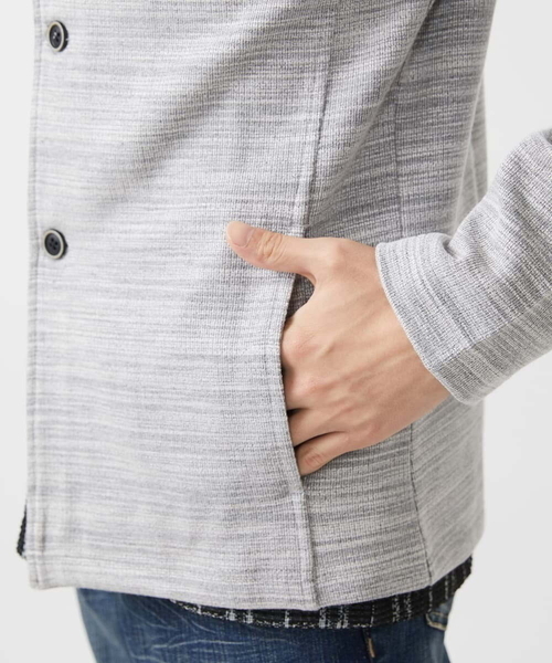 「MK MICHEL KLEIN HOMME 」 カーディガン 46 チャコールグレー メンズ_画像6