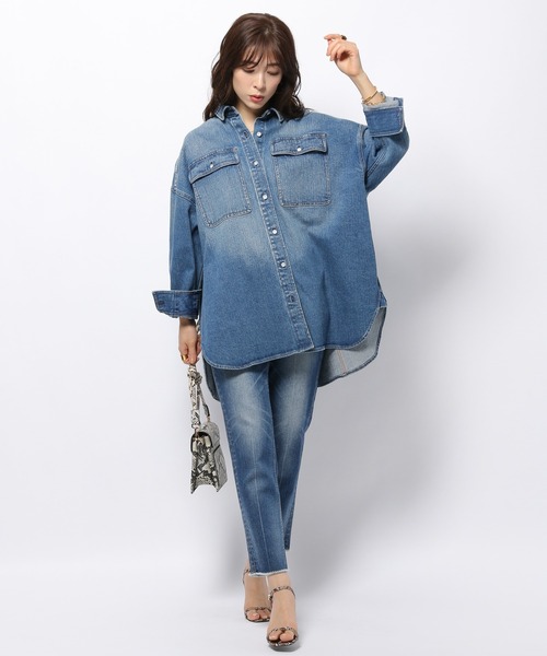 「Healthy denim」 デニムパンツ 24 グレー レディース_画像8