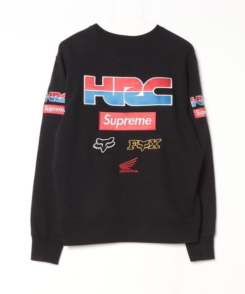 sayakaSupreme ブラック スウェット Mサイズ ワンポイント Supreme（シュプリーム） ワンポイントスウェットカットソー S