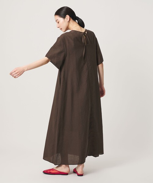 【nezou】BEAUTY&YOUTH シアー バックリボン ワンピース BEAUTY＆YOUTH UNITED ARROWS ワンピース 夏 半袖 シアー バックリボン