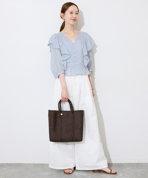 IENA ラミーフリルブラウス SLOBE IENA｜ラミーフリルブラウス | Rakuten Fashion(楽天
