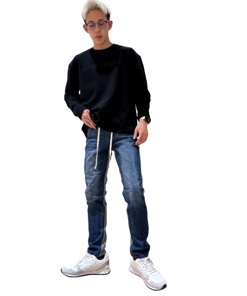 Cook jeans（クックジーンズ） ジーンズ SUNデニムスウェット切替