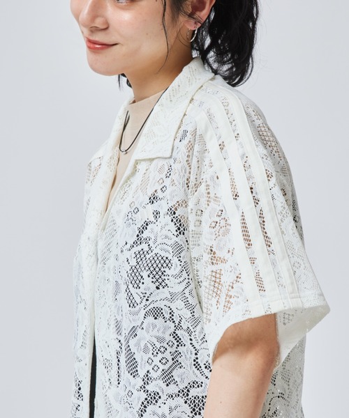ブラウス シャツ 「adidas×アルペン限定モデル」アディダス adidas W LACE SS SHIRTS AP レディースの画像