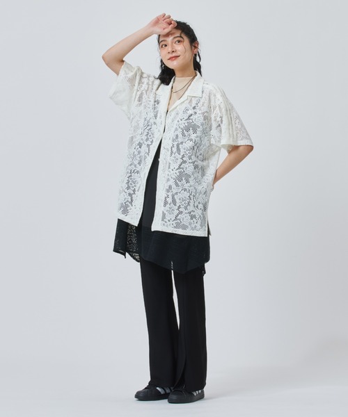 ブラウス シャツ 「adidas×アルペン限定モデル」アディダス adidas W LACE SS SHIRTS AP レディースの画像