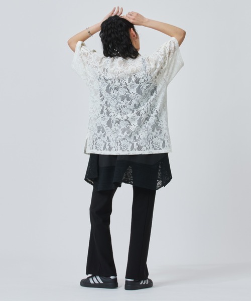 ブラウス シャツ 「adidas×アルペン限定モデル」アディダス adidas W LACE SS SHIRTS AP レディースの画像