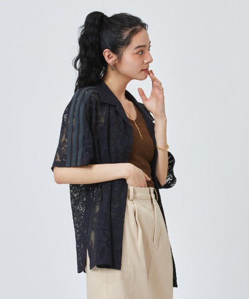 ブラウス シャツ 「adidas×アルペン限定モデル」アディダス adidas W LACE SS SHIRTS AP レディースの画像