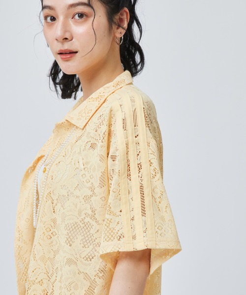 ブラウス シャツ 「adidas×アルペン限定モデル」アディダス adidas W LACE SS SHIRTS AP レディースの画像