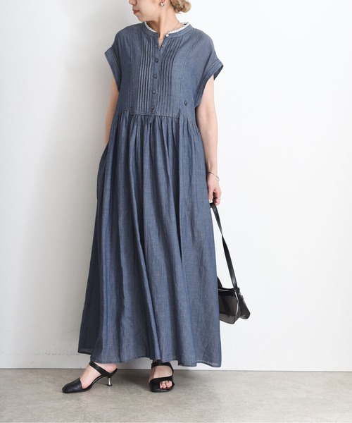 新品　今季　eimee law エイミーロウ　レーストリムデニムワンピース Eimee Law（エイミーロウ） ワンピース シアーデニム ピンタック