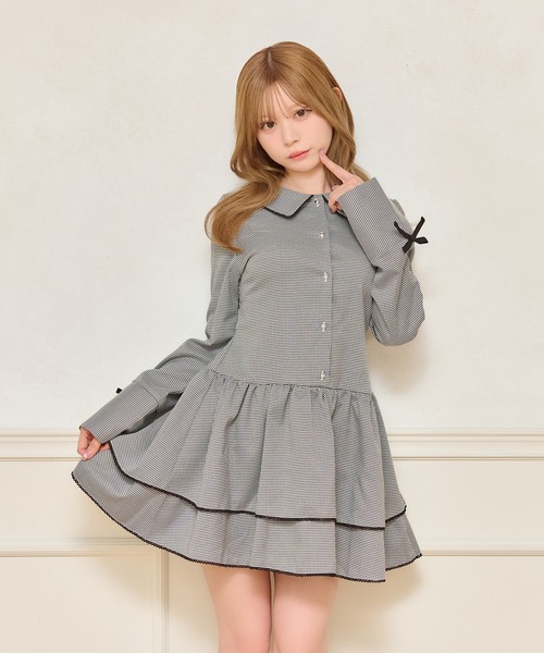 「apres jour」 長袖ワンピース X-LARGE ブラック系その他 レディース_画像3