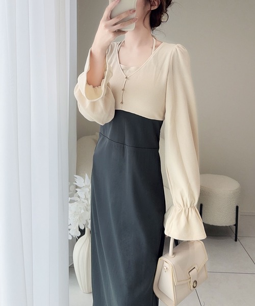 「mily bilet」 ドッキングワンピース MEDIUM ブラック レディース_画像7