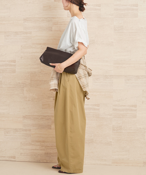 ワイドパンツ チノパン Barrel Chinos パンツ レディースの画像