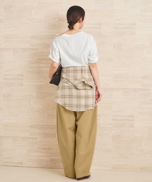 ワイドパンツ チノパン Barrel Chinos パンツ レディースの画像
