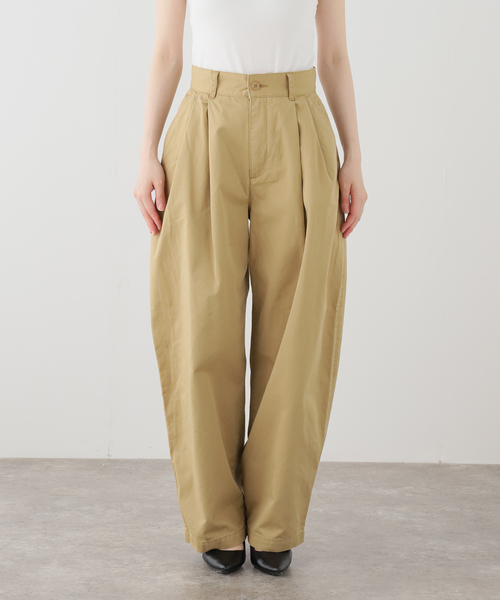 ワイドパンツ チノパン Barrel Chinos パンツ レディースの画像