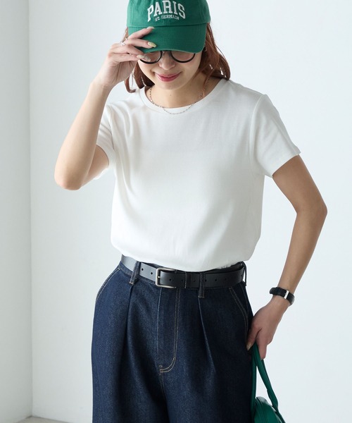 「BONLECILL」 半袖Tシャツ M ホワイト レディース_画像6
