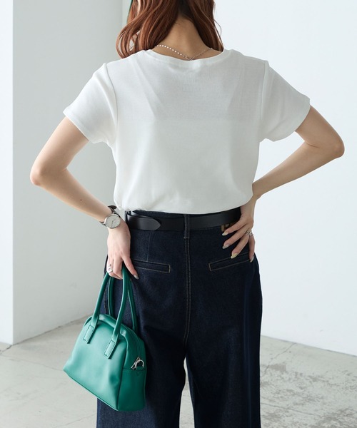 「BONLECILL」 半袖Tシャツ M ホワイト レディース_画像8