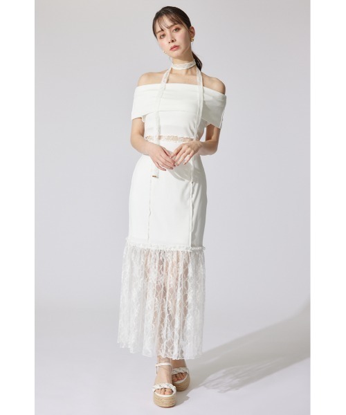 「rienda」 ノースリーブワンピース MEDIUM ブルー レディース_画像2