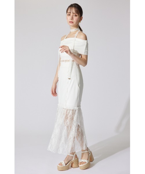 「rienda」 ノースリーブワンピース MEDIUM ブルー レディース_画像3