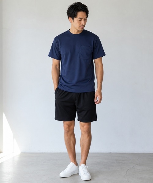 Karlas セットアップ メンズ上下セット 胸ポケット付半袖Tシャツ