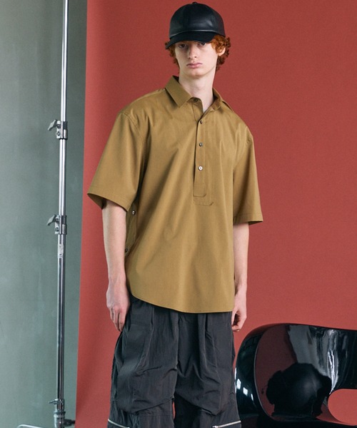 メゾンスペシャル 25ss 切替ニット ナイロン 半袖シャツ 1 MAISON SPECIAL（メゾンスペシャル） シャツ 半袖 「UNISEX