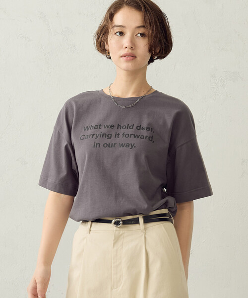 COMME CA ISM（コムサイズム） tシャツ 半袖 グリッターラメ Tシャツ 