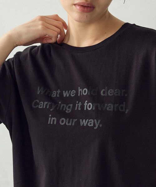 COMME CA ISM（コムサイズム） tシャツ 半袖 グリッターラメ Tシャツ