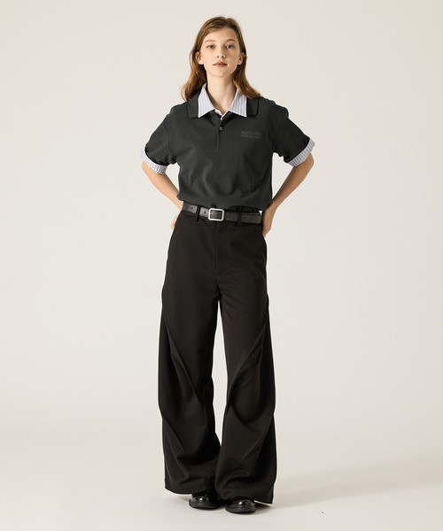「CLEL」 半袖ポロシャツ X-SMALL ネイビー メンズ_画像7