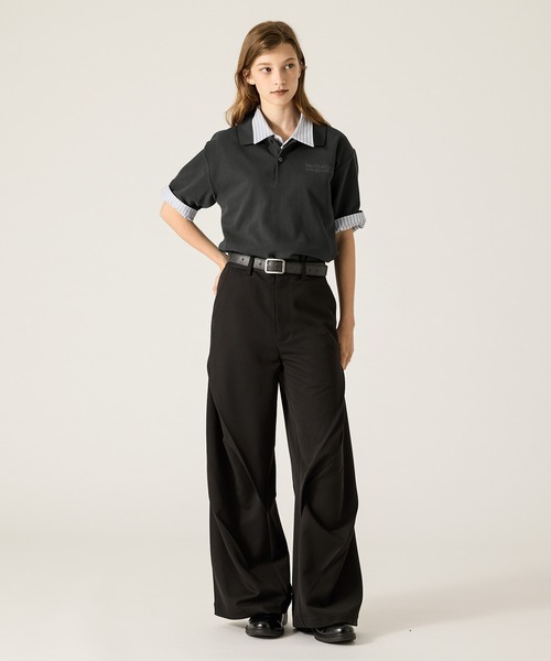 「CLEL」 半袖ポロシャツ X-SMALL ネイビー メンズ_画像8