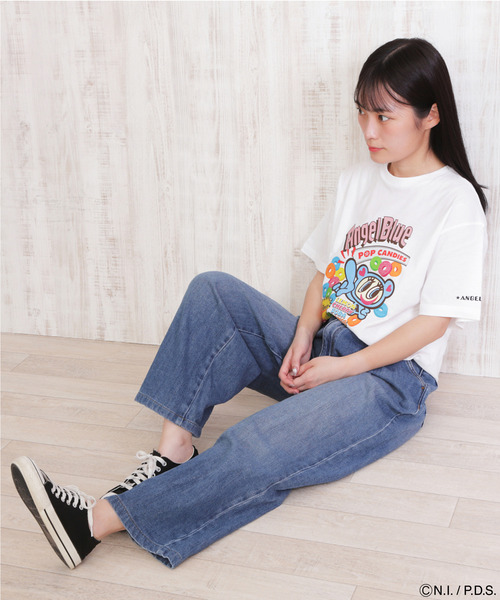 ANGEL BLUE（エンジェルブルー） tシャツ 半袖 Tシャツ ポップ