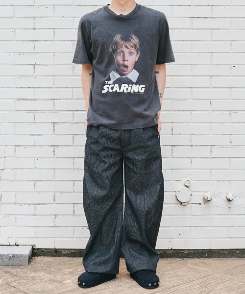 CONZ ワイドパンツ ジーンズ curve leg trousers pique denim 2.0