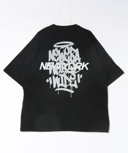 「NEW ERA」 半袖Tシャツ L ブラック メンズ_画像2