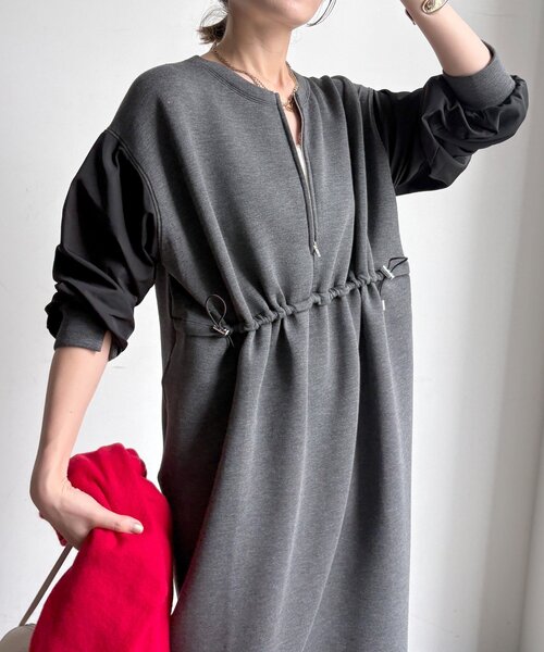 DouDou（ドゥドゥ） ワンピース 「WEB限定/素材映え褒められワンピ」袖