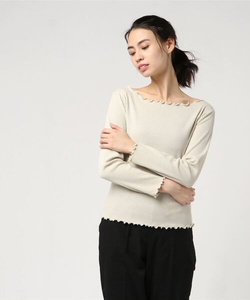 flower（ファッション） tシャツ メロウリブトップ レディース