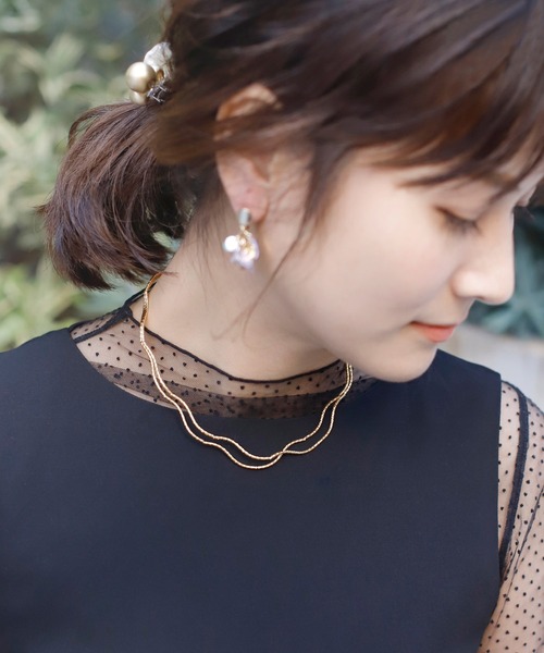 ANEMONE（アネモネ） ネックレス ダブルウェーブラインのネックレス