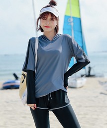 カーディガン付きバッククロススイムウエア TeddyShop 水着 レディース水着 バッククロスフィットネス水着 5