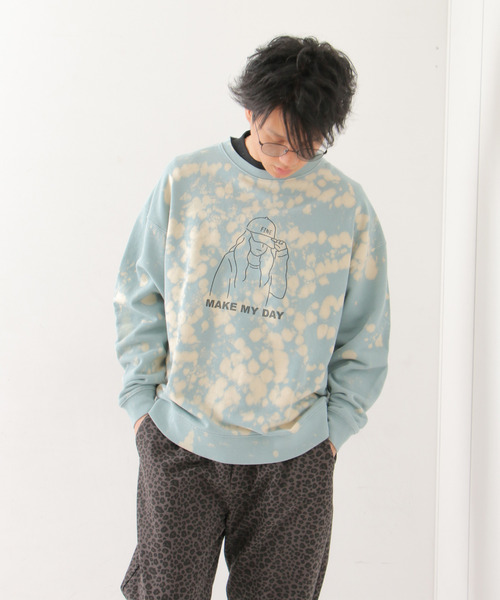 VENCE EXCHANGE トレーナー スウェット ブリーチドリップガール裏毛