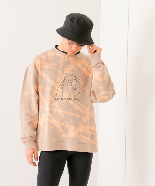 VENCE EXCHANGE トレーナー スウェット ブリーチドリップガール裏毛