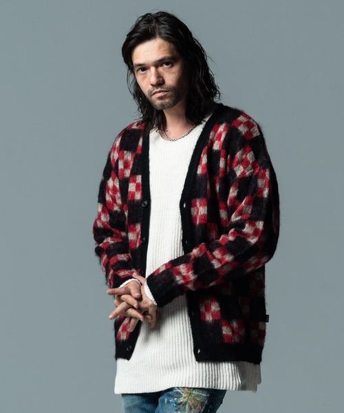 glamb（グラム） カーディガン Chequered Cardigan / チェッカー