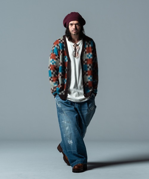 glamb（グラム） カーディガン Chequered Cardigan / チェッカー