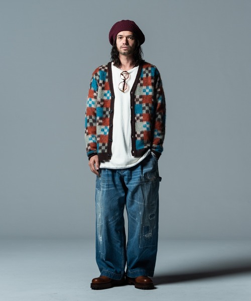 glamb（グラム） カーディガン Chequered Cardigan / チェッカー