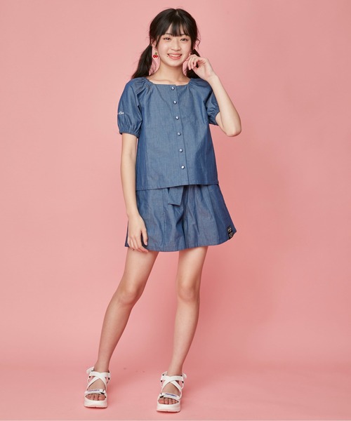 JENNI love パンツ デニム ジーンズ デニム風リボンキュロット