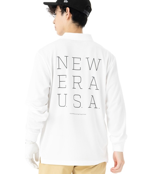 NEW ERA ポロシャツ ニューエラ ゴルフ 長袖ポロシャツ メンズ