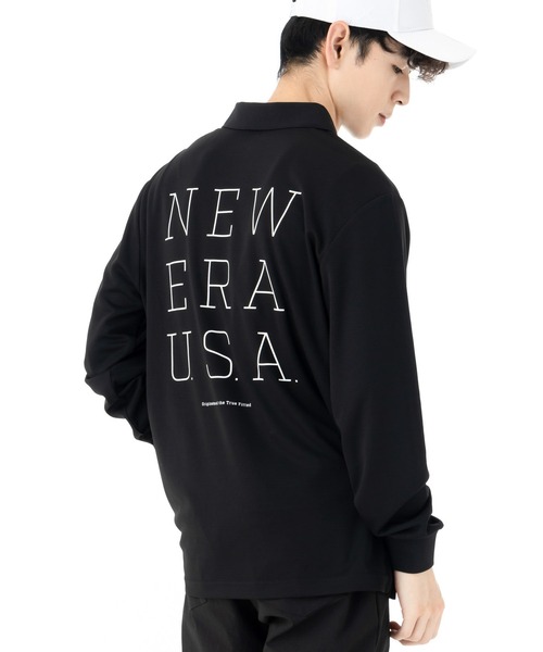 NEW ERA ポロシャツ ニューエラ ゴルフ 長袖ポロシャツ メンズ